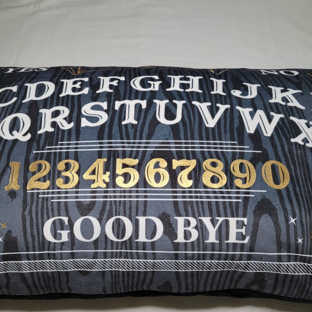 Cynthia Rowley Halloween Throw Pillow Ouija Board Black Gold Gothic Whimsigoth - Picture 3 of 14